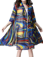 Casual Half Sleeves Printed Sun Protection Clothing