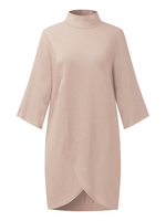 Casual High Collar Knit Asymmetric Mini Jumper Sweater Dress For Women