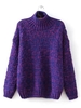 Casual High Collar Long Sleeve Loose Pullover Sweater