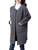 Casual Jacquard Weave Solid Pockets Long Sleeve Vintage Women Coats