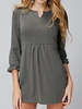 Casual Lantern Sleeves V-neck Women Mini Dress