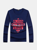 Casual Letters Printing Slim Fit Tops Cotton O-Neck Long Sleeve T-Shirt For Men