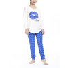 Casual Lip Printing Cotton Sleepwear Sets Long Sleeve Pajamas For Women