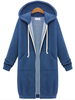 Casual Long Sleeve Hood Zipper Loose Sweatshirt