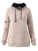 Casual Long Sleeve Hooded Drawstring Women Pullover Sweatshirt
