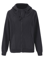 Casual Long Sleeve Hooded Pure Color Women Sweatshirt Coat