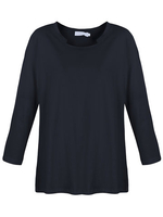 Casual Long Sleeve Pure Color O Neck Cotton T-shirt For Women