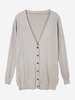 Casual Long Sleeve Pure Color Slim Long Cardigan