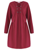 Casual Long Sleeve Pure Color V Neck Mini Dress For Women