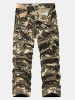 Casual Loose Camouflage Cotton Cargo Pants Outdoor Straight Long Trousers For Men