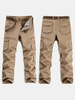 Casual Loose Cotton Multi-Pocket Plus Size Long Cargo Pants For Men