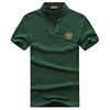 Casual Loose Cotton Solid Color Polo Shirt Plus Size Short Sleeve V-Neck T-Shirt For Men