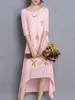 Casual Loose Flower Printed Dresses