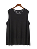 Casual Loose Patchwork O-Neck Lace Vest For Women