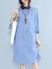 Casual Loose Plaid Print Dresses