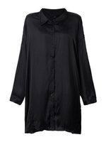 Casual Loose Pure Color Long Sleeve Lapel Button Women Blouse