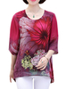 Casual Loose Short Sleeves Chiffon T-shirts For Women
