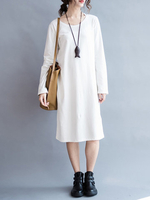 Casual Loose Solid Color Dresses