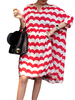 Casual Loose Striped O-Neck Half Sleeve Women Dresses
