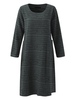 Casual Loose Striped O-Neck Long Sleeve Women Dresses