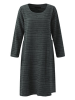 Casual Loose Striped O-Neck Long Sleeve Women Dresses