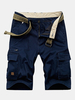 Casual Mens Multi Pockets Military Shorts Cotton Loose Fit Plus Size Cargo Shorts