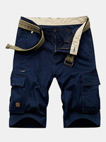 Casual Mens Multi Pockets Military Shorts Cotton Loose Fit Plus Size Cargo Shorts