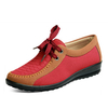 Casual Mesh Dress Flat Lace Up Pu Light Loafers For Women