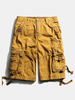 Casual Multi-Pocket Embroidery Cotton Loose Plus Size Cargo Shorts For Men