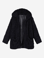 Casual Noble Fall Winter Warm Hooded Furry Coat Outwear