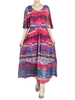 Casual O-neck Prtinted Chiffon Dresses For Women