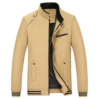 Casual Outdoor Cotton Chest Zipper Pocket Solid Color Slim Fit Jacket For Men