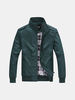 Casual Outdoor Epaulet Polyester Thin Jacket Slim Fit Stand Collar Coat For Men