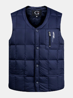 Casual Outdoor Fishing Duck Down Vest Casual Loose Waistcoat Coats For Men