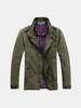 Casual Outdoor Military Style Solid Color Multi Pockets Jacket with Collar Belt for Men