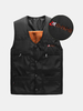Casual Outdoor Multi-Pockets Inside Fleece Thicken Warm Waistcoat for Men