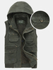 Casual Outdoor Pure Cotton Hodied Vest