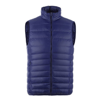 Casual Outdoor Thick Solid Color Lightweight Stand Collar Waistcoat for Men