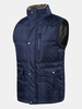 Casual Outdoor Thicken Inside Fleece Stand Color Vest Loose Waistcoats For Men