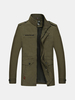 Casual Outdoor Thin Solid Color Multi-Pockets Stand Collar Collar Jacket For Men