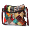 Casual Patchwork Colorful Genuine Leather Crossbody Bag Shoulder Bags For Women