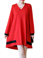 Casual Patchwork Loose Dresses