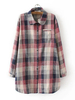 Casual Plaid Long Sleeve Lapel Button Shirt For Women