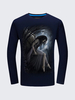 Casual Plus Size Personality 3D Printing Cotton Long Sleeve T-Shirt For Men