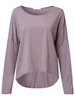 Casual Plus Size Solid Asymmetrical Long Sleeve Women T-Shirt