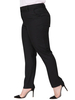 Casual Plus Size Solid High Waist Pocket Work Pants For Women