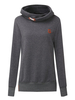 Casual Plus Size Solid Long Sleeve Hoodie For Women