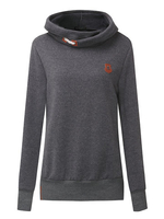 Casual Plus Size Solid Long Sleeve Hoodie For Women
