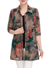 Casual Printed Lapel Half Sleeves Blouses For Women