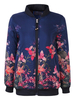 Casual Printed Long Sleeve Zipper Hooded Down Jacket For Women
